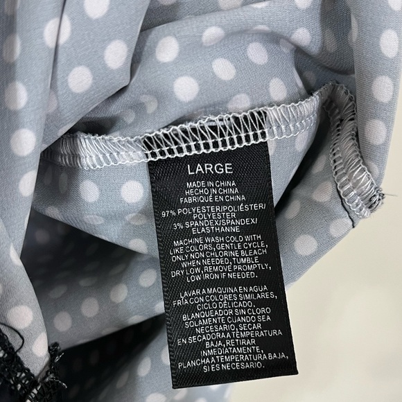 Sam Edelman Black White Multi-size Polka Dot Sleep Shirt - Picture 6 of 7